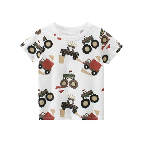 2023 Summer T-Shirt for Boys Girls Kids Short Sleeve Dinosaur Full Print-TB01163-Veeddydropshipping