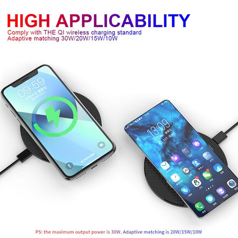 30W  Wireless Charger Pad For iPhone 13 12-PA01106-Veeddydropshipping