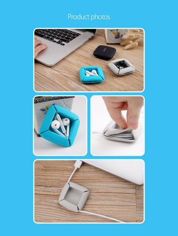 Winder Cable Organizer Silicone Flexible Management Clips Cable Holder For Headphone -CE00117-Veeddydropshipping