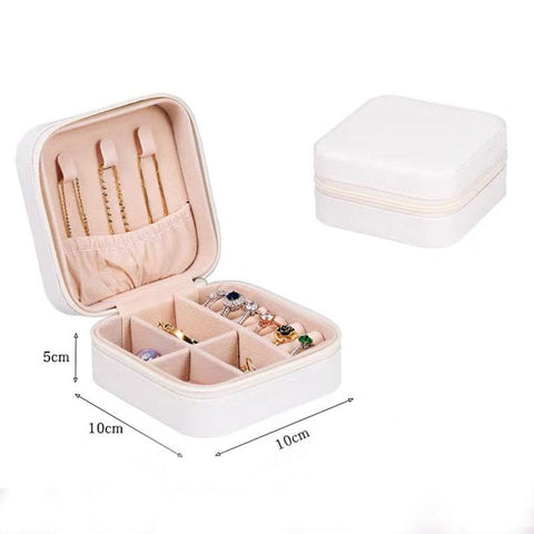 Zipper Travel Trinket Simple Portable Palm Jewelry Box-JW01697-Veeddydropshipping