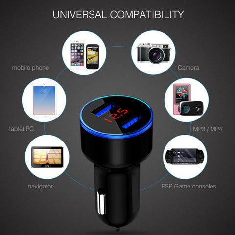 3A Dual USB Car Charger Fast Charging Adapter For Samsung-PA01166-Veeddydropshipping