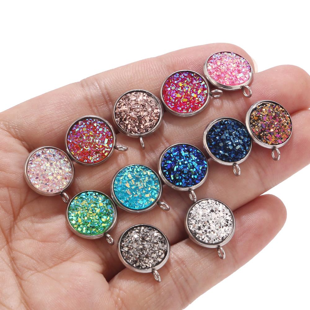 Stainless Steel Silver Resin Jewelry Findings Loop for Earring Making -JW01554-Veeddydropshipping