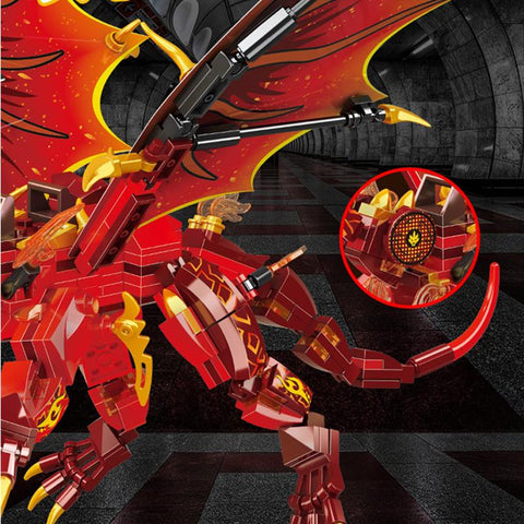 New 2023 Fire Attack of the Flame Dragons Fightar Titan Season 14 Fly Building-TB01480-Veeddydropshipping