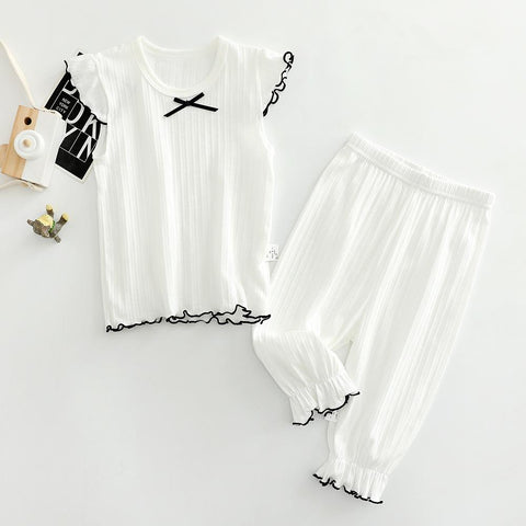 Summer Pajamas for Girls 2023 Children Sleepwear Cotton Kids Pijama-TB01050-Veeddydropshipping