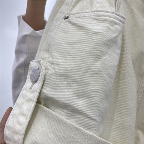 Vintage Cargo Jeans Women Shorts-WF00639-Veeddydropshipping