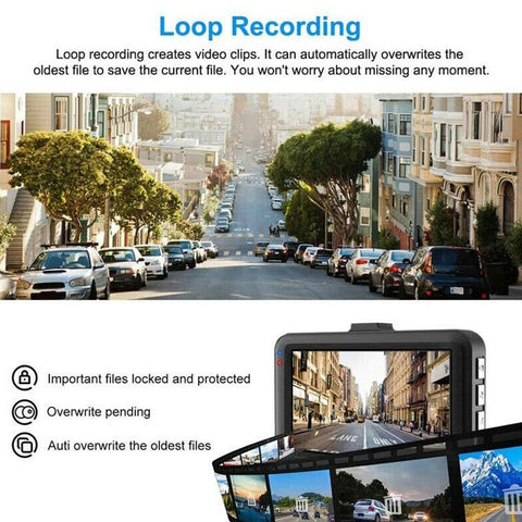 Car Dashcam DVR FUll HD 1080P Car Driving Video Loop Recorder Vehicle-AM00721-Veeddydropshipping