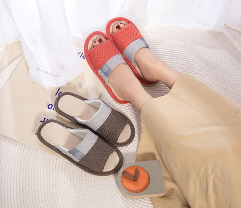 Flat Shoes Comfort Anti-slip Home Linen Slipper Unisex-BS01117-Veeddydropshipping