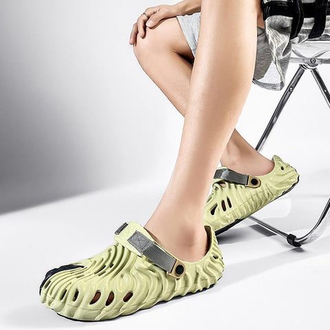 Runway Slippers Clogs Solid Hollow Design Beach Outside Soft-BS01472-Veeddydropshipping