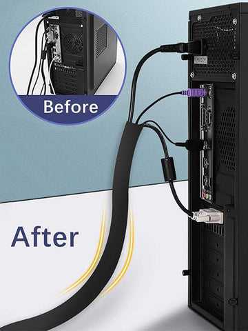 Cable Management Sleeve Cable Wrapper Storage Strip Zipper Network Cable Data -CE00164-Veeddydropshipping
