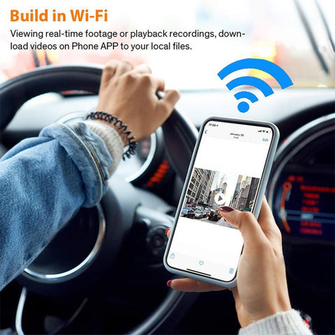 HD USB+Wifi Car Dash DVR Record Front Camera Video 170° Auto Recorder-AM00701-Veeddydropshipping