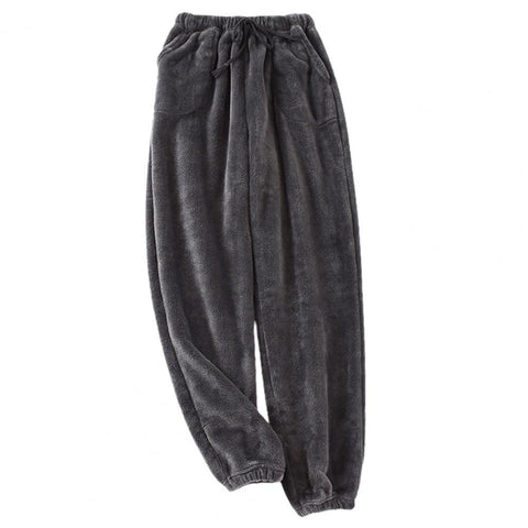 Ankle-banded Fleece Thicken Cold-proof Drawstring Pockets Men Trousers-MF01604-Veeddydropshipping