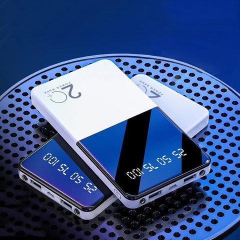 20000mAh Power Bank Portable Charger Mirror Screen LED Digital Display Powerbank-PA00498-Veeddydropshipping