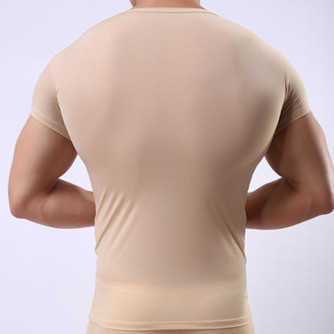 Men's Ice Silk Mesh Transparent Basic Shirt-Veeddydropshipping