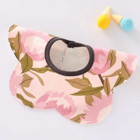 Baby Bibs Waterproof Cotton Animal Print Flower Shape 360 Degree-TB00724-Veeddydropshipping
