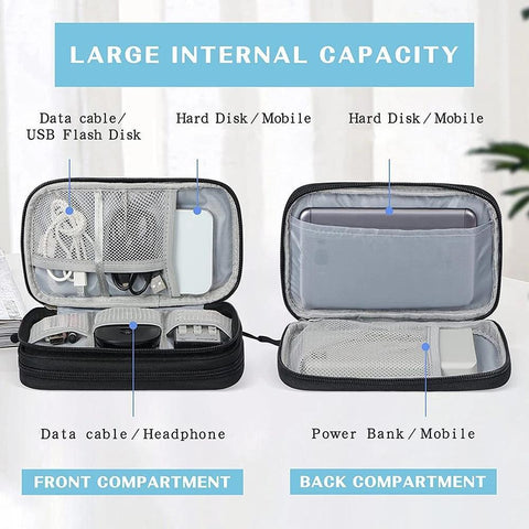 Travel Organizer Bag Cable Storage Organizers Pouch Carry Case Portable Waterproof Double Layers-PA00882-Veeddydropshipping