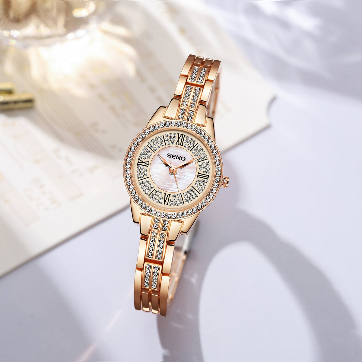 Waterproof Steel Quartz Jewelry Buckle Elegant Watch-JW01058-Veeddydropshipping