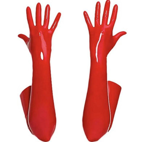 Women Faux Leather Elbow Glove Cosplay-WF01608-Veeddydropshipping
