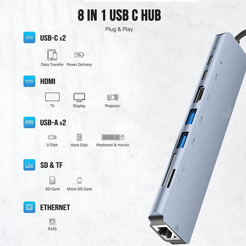Station Hub  Adapter HDMI SD/TF Card Reader-CO00249-Veeddydropshipping