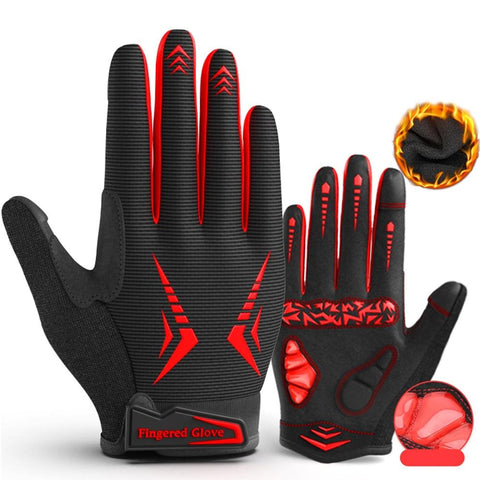 Autumn Winter Gloves Full Finger Bike Gloves Touchscreen Bicycle Gloves Anti-slip -OS00986-Veeddydropshipping