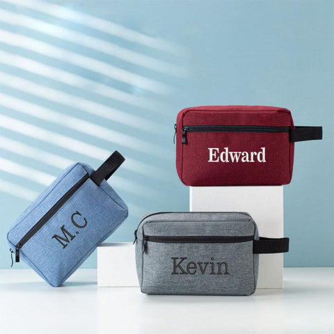 Personalized Embroidered Portable Storage Bag Wash Bag Customized-BS00077-Veeddydropshipping