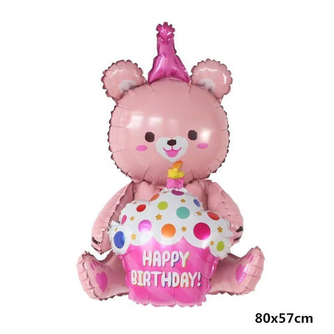 Colored Candles Three-layer Cake Aluminum Film Balloons-HA00603-Veeddydropshipping