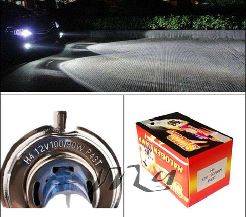 12v Lighting h4 100w 4300k 6000k Cars pure white yellow halogen-AM00030-Veeddydropshipping