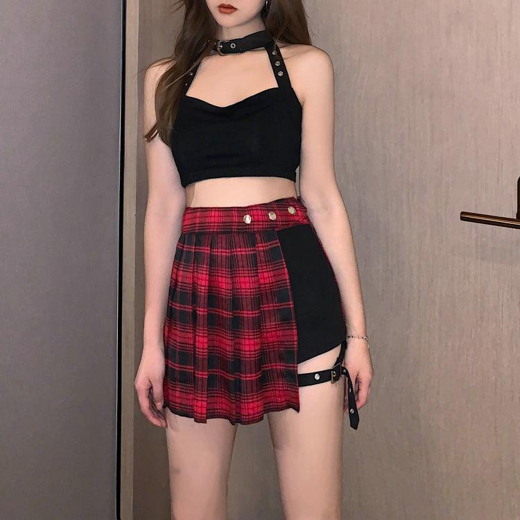 Pleated Girls Gothic Half Skirts-Veeddydropshipping