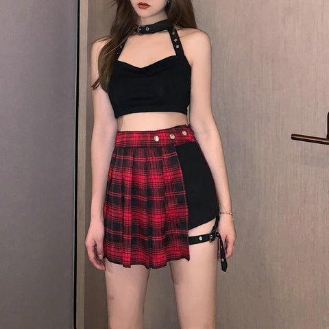 Pleated Girls Gothic Half Skirts-Veeddydropshipping