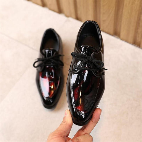 New Children Leather Shoes  Black Boys Dress Shoes Kids-TB00144-Veeddydropshipping