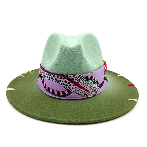 color hat panel adjustable unisex hat Fedora-MF01000-Veeddydropshipping