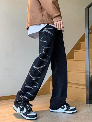 Wide Leg Denim Trousers Y2k Street Style High Quality-MF00583-Veeddydropshipping