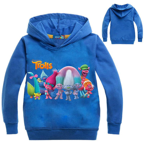 New Arrivals Trolls Sweatshirt Kids Poppy Clothes Girls Cartoon Hoodies-TB01014-Veeddydropshipping