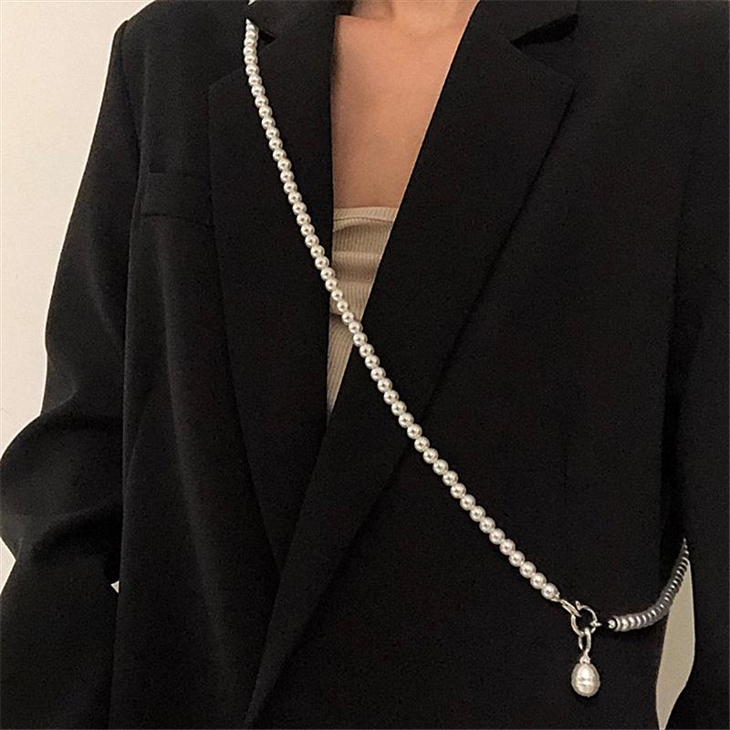 Statement Pearls Long Necklace For Women Big Pendant Jewelry-JW01235-Veeddydropshipping