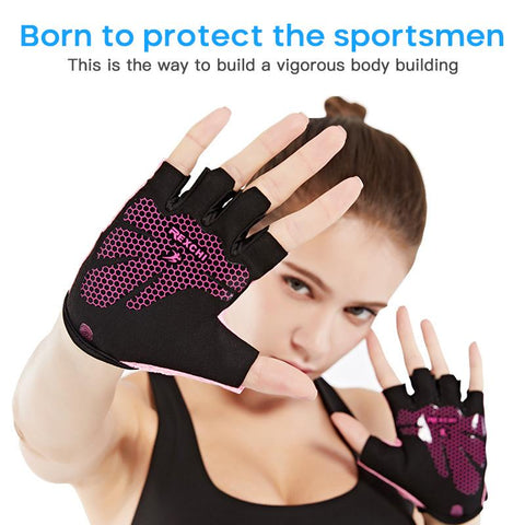 Cycling Anti-slip Anti-sweat Breathable Half Finger Gloves Men Women Professional -OS01024-Veeddydropshipping
