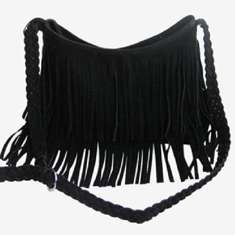 Shoulder Bag with Knitting Strap Soft Ethnic Style PU Messenger-BS00152-Veeddydropshipping