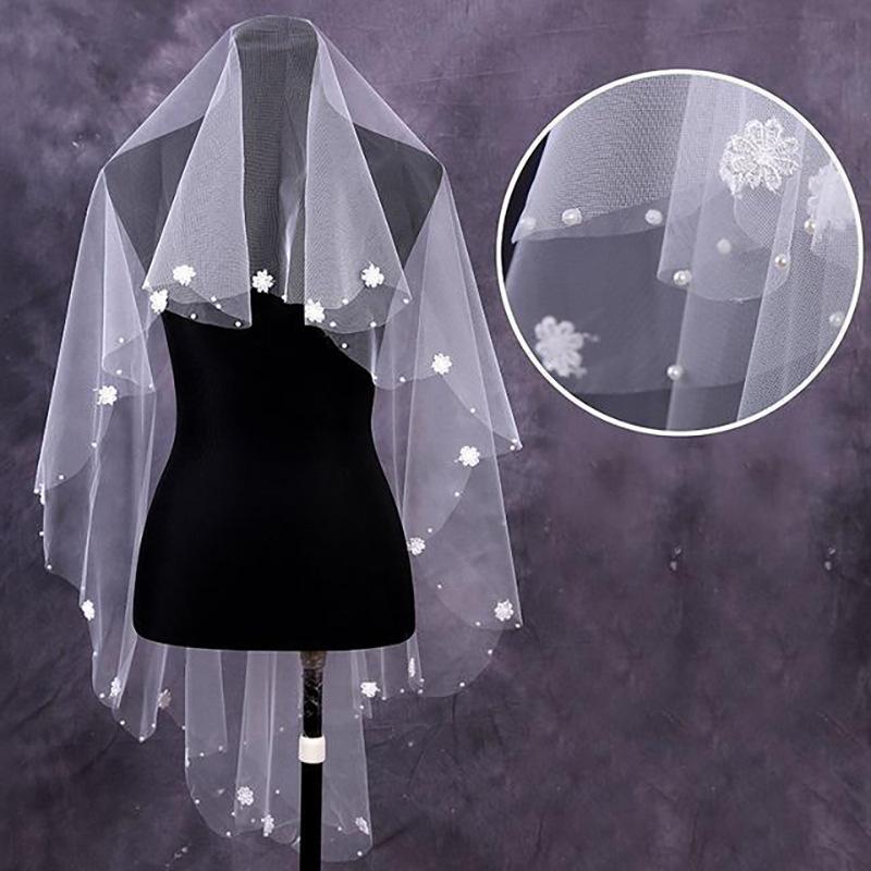 Elbow Wedding Veil Bridal Veils-WF01458-Veeddydropshipping