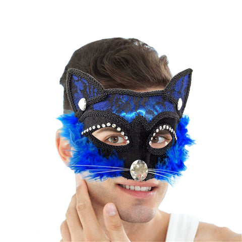 Cosplay Leather Cat Mask Bdsm Fetish-WF01613-Veeddydropshipping