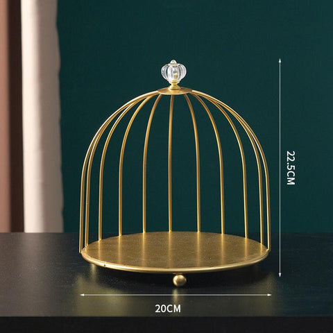 Metal Bird Cage Cosmetic Storage Organizer Lipstick-HA00790-Veeddydropshipping