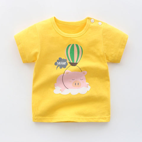 2023 Summer Shorts Sleeve Baby Girls T-shirts Cartoon Printed Toddler Girl-TB00971-Veeddydropshipping