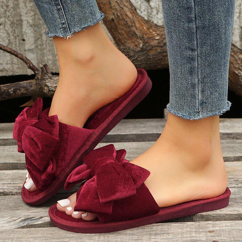 Faux Fur Floor Shoes Indoor Ladies Warm Home Slippers-BS01144-Veeddydropshipping