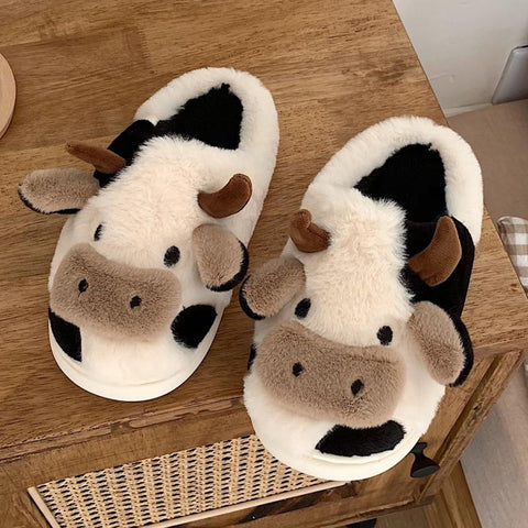 Furry Slippers Men 2023 Winter Plush Platform Slides Indoor-BS01149-Veeddydropshipping