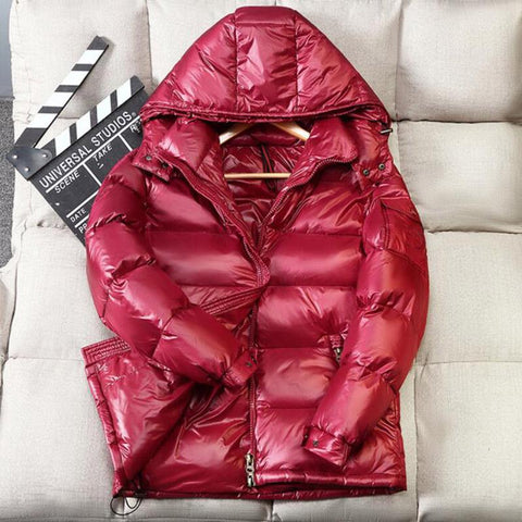 Coat Hood Blue Duck Down Brand Detachable Hat Parka-MF01265-Veeddydropshipping