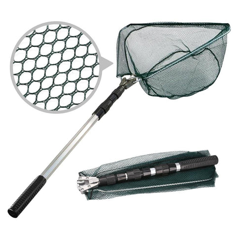 130CM Aluminum Alloy Fishing Net Telescoping Foldable Landing Net Retractable Pole-OS00401-Veeddydropshipping