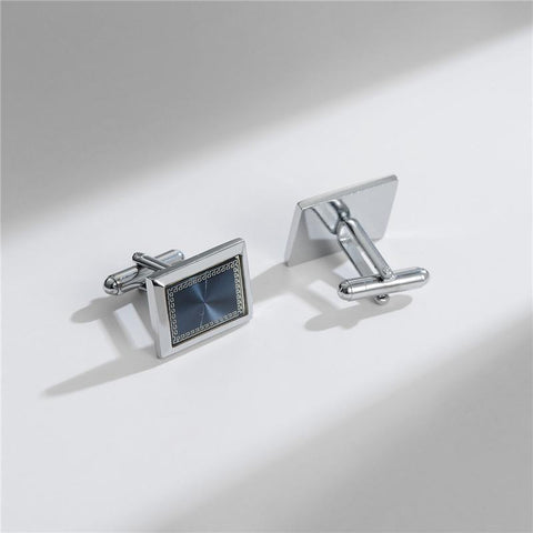 Luxury Man Shirt Cufflinks Vintage Blue Cufflink -JW01300-Veeddydropshipping