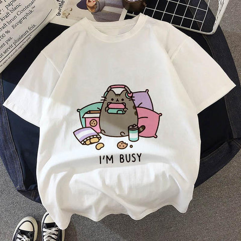 Kids T Shirt Kawaii Fat Cat New Summer Cute Fashion Children T-shirt-TB01126-Veeddydropshipping