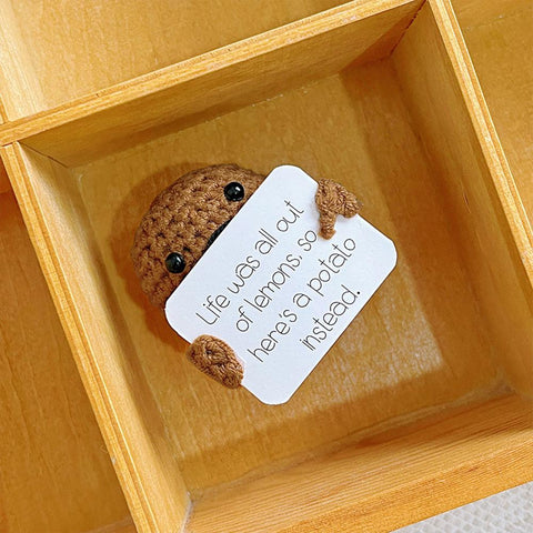 Positive Potato Knitted Doll Inspired Toy-HA00309-Veeddydropshipping