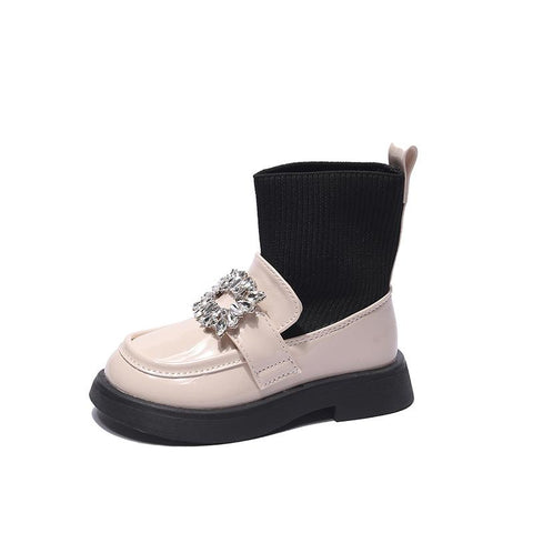 Child Fashion Boots 2023 Spring and Autumn New Girls Rhinestone Princess-TB00135-Veeddydropshipping
