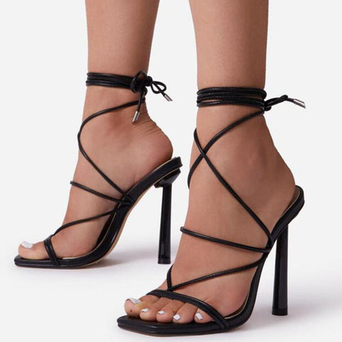 Heels Sandals Female Fashion Cross-tied Rome Women Casual-BS00864-Veeddydropshipping