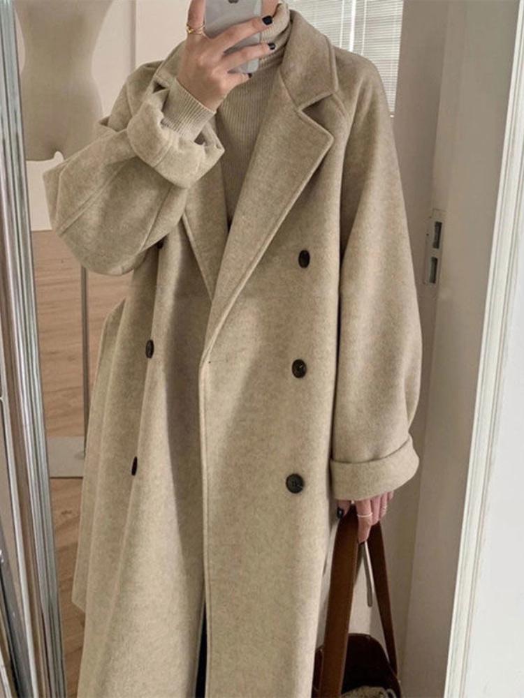 Women Clothing Plus Cotton Thickened Woolen Coat-Veeddydropshipping