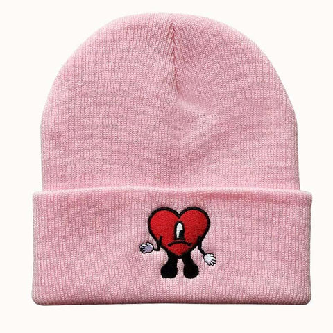 Autumn Winter Warm Hat Bad Bunny Embroidery-MF00990-Veeddydropshipping